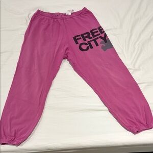 Freecity Women's Joggers in Bold Pink